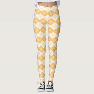 Yellow diamond pattern leggings