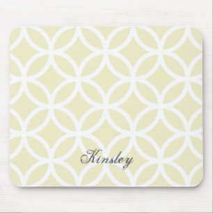 Yellow Diamond Pattern Personalized Mousepad