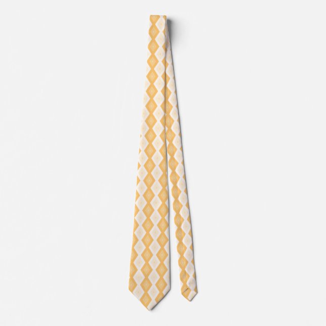 Yellow diamond pattern tie (Front)