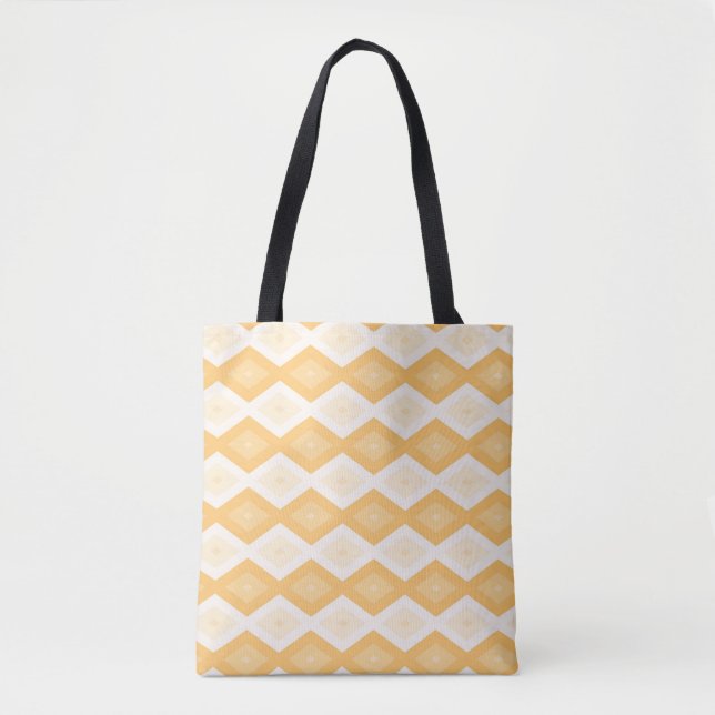 Yellow diamond pattern tote bag (Front)
