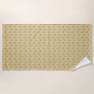 Yellow diamonds beach towel