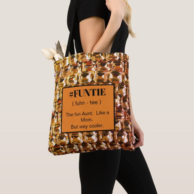 Yellow diamonds orange diamonds gems, # FUNTIE Tote Bag (Close Up)