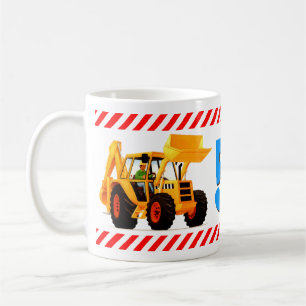 Yellow Digger Boy's 5th Birthday Coffee Mug
