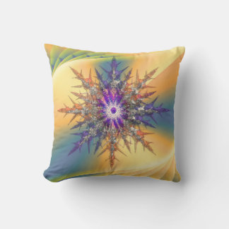 Yellow & Dimond modern flowral  Throw Pillow
