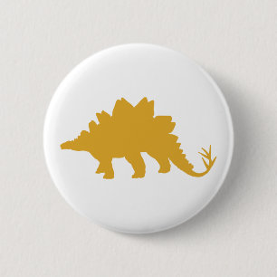 Yellow Dinosaur 2 Inch Round Button