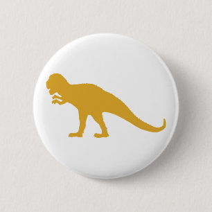 Yellow Dinosaur 2 Inch Round Button