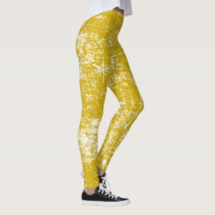Yellow Distressed Leggings