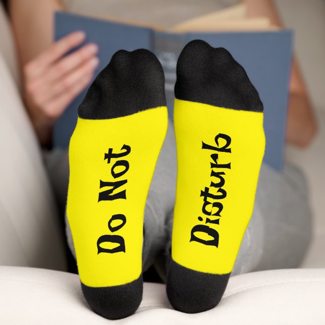 Yellow Do Not Disturb Socks (Bottom)