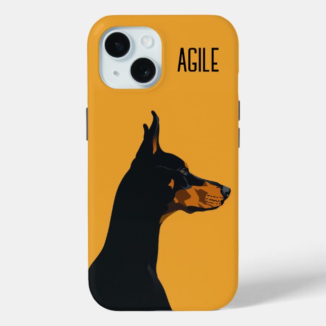 Yellow Doberman Case-Mate iPhone Case (Back)