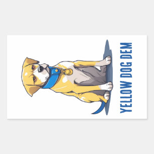 Yellow Dog Democrat Politics USA President 2024 Sticker