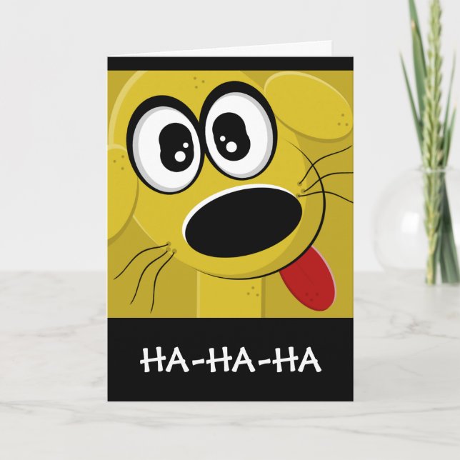 Yellow Dog Face Card (Front)