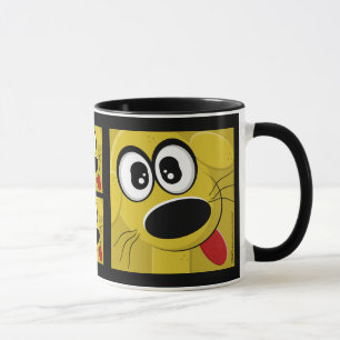 Yellow Dog Face Mug
