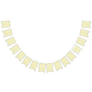Yellow Dots and Spots Bunting Flags