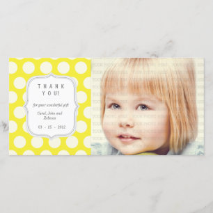 Yellow Dots - Any Occasion Thank you Card