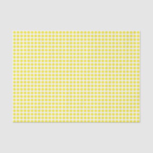 Yellow Dots on White Tissue Paper