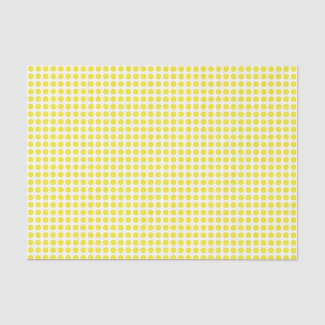 Yellow Dots on White Tissue Paper (Front)