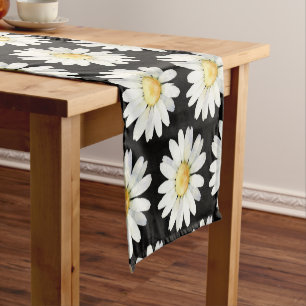 Yellow Dotted Daisy's Short Table Runner