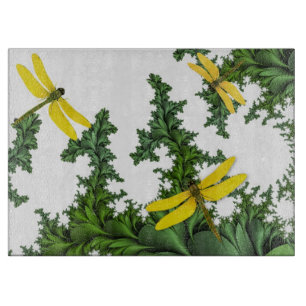Yellow Dragonflies Cutting Board