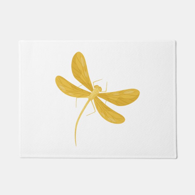 yellow dragonfly doormat (Front)