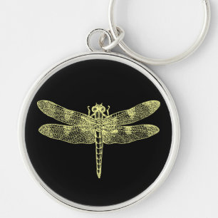 Yellow Dragonfly Keychain