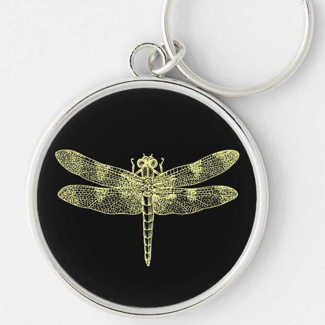 Yellow Dragonfly Keychain (Front)