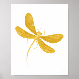 yellow dragonfly poster