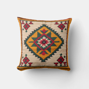 Yellow Dreamscape" Moroccan Kilim Pillows: Throw Pillow