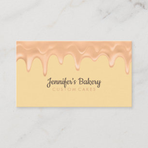 Yellow Drip Cake Decorator Business Card