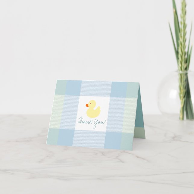 Yellow Duck Baby Thank You Card (Front)