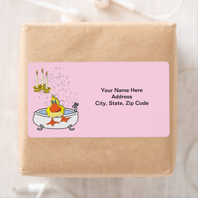 Yellow Duck Bath Time  Labels (Insitu)
