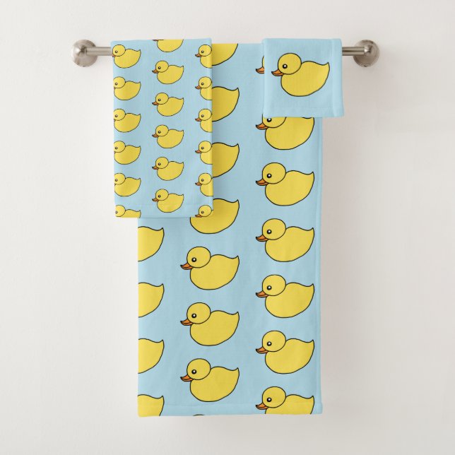 Yellow Duck Bath Towels Set  (Insitu)