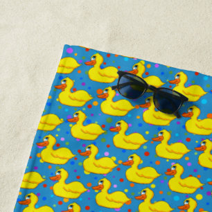 Yellow Duck Beach Towel