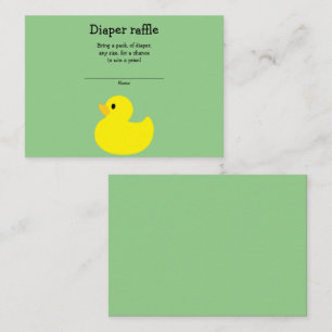 Yellow Duck Diaper Raffle Enclosure Card