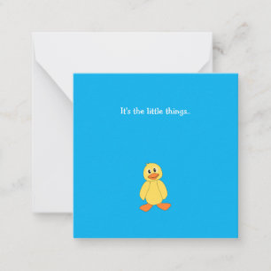Yellow Duck Mini Thank You Note Card