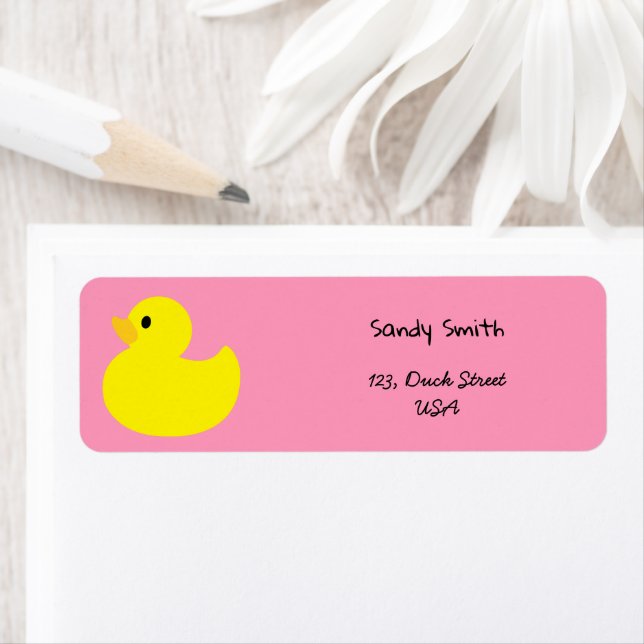 Yellow Duck, Pink Colour (Insitu)