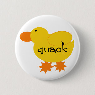 Yellow Duck Quack 2 Inch Round Button