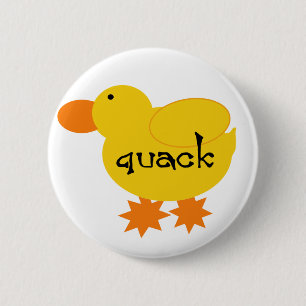Yellow Duck Quack Tshirts and Gifts 2 Inch Round Button