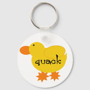 Yellow Duck Quack Tshirts and Gifts Keychain