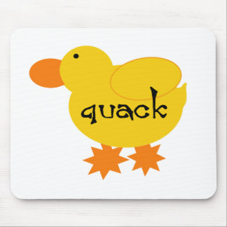 Yellow Duck Quack Tshirts and Gifts Mouse Pad