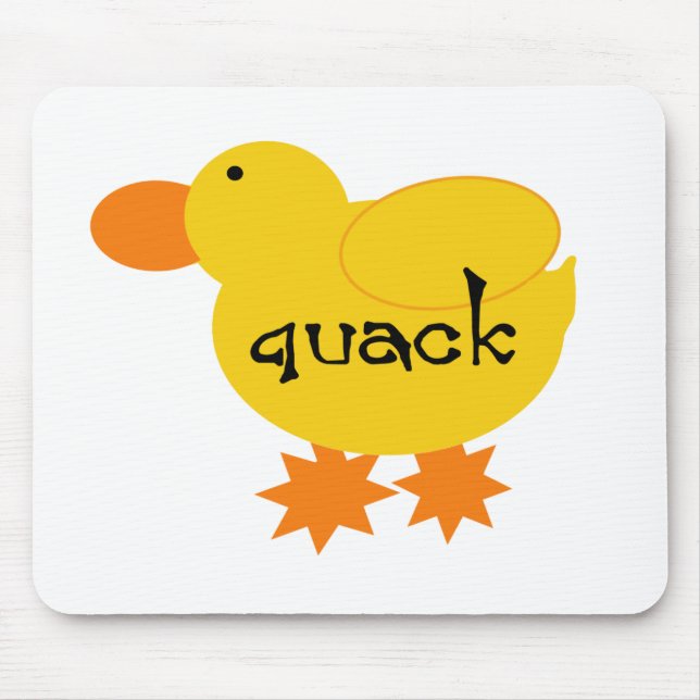 Yellow Duck Quack Tshirts and Gifts Mouse Pad (Front)