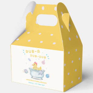 Yellow Duck Rub A Dub Dub Bathtub Baby Shower Favor Box