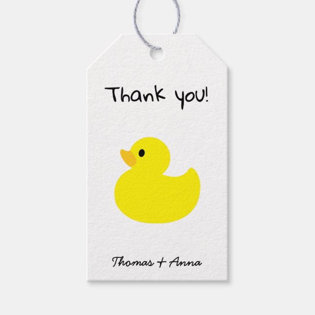 Yellow Duck - Thank You Gift Tags (Front)