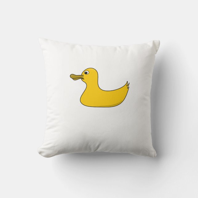 Yellow Duck Throw Pillow (Front)