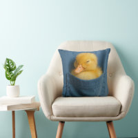 Yellow Duckling In a Blue T-shirt Pocket