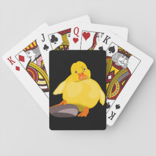 Yellow Duckling Playing Cards - Custom Colours