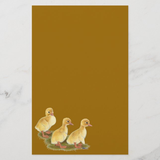 Yellow Ducklings Stationery (Front)