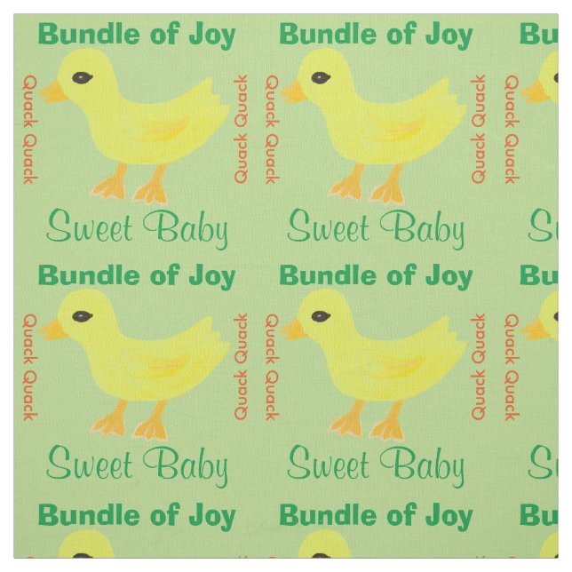 Yellow Ducky Fabric (Swatch)