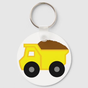 Yellow Dump Truck Keychain