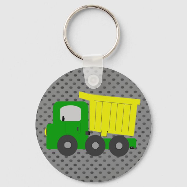 Yellow Dump Truck Keychain (Front)