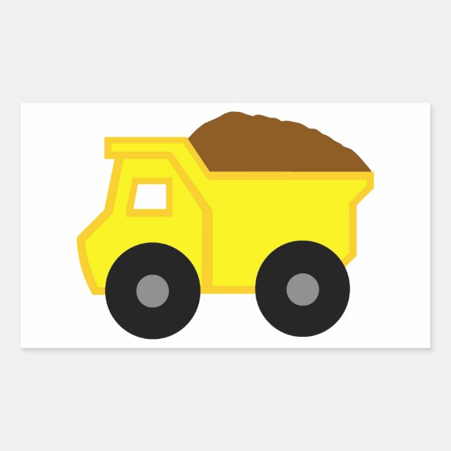 Yellow Dump Truck Sticker (Front)